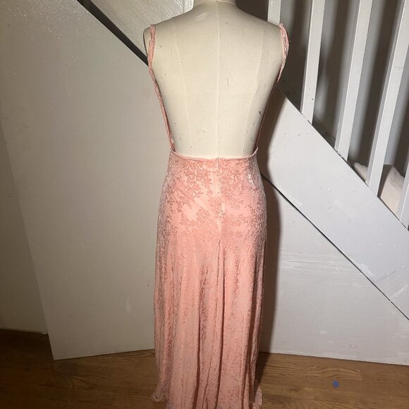 Princess Polly Pink Floral Burnout Maxi Slip Dress • Size US 6 - Picture 2 of 3